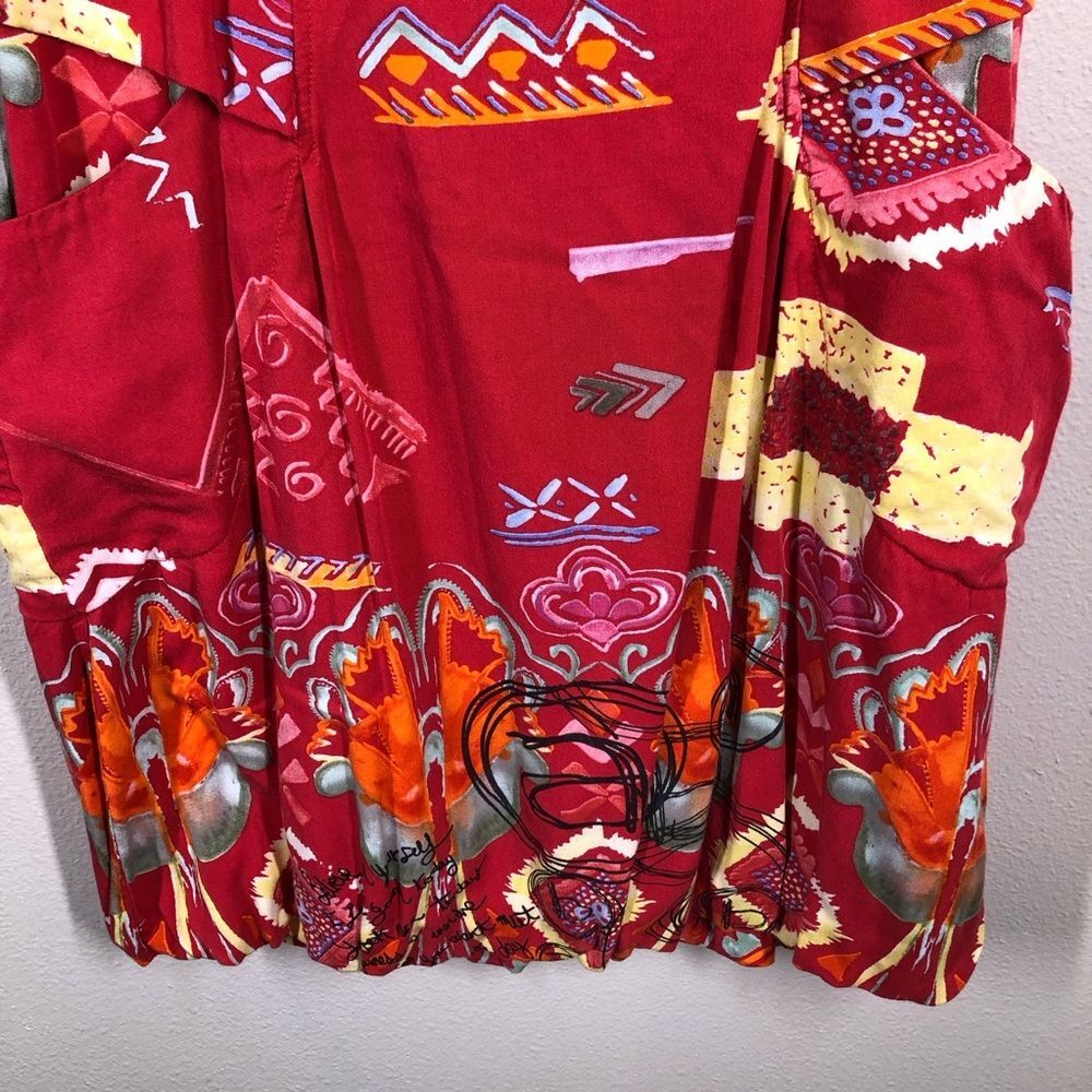 Desigual Multicolored Red Abstract Sleeveless Dre… - image 3